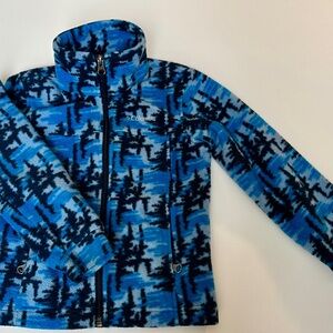 Columbia Black and Blue Patterned Fleece